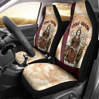 Rhea Titan Queen Mother Gods Car Seat Cover Goddess Rhea Throne Lions Greek Key Art