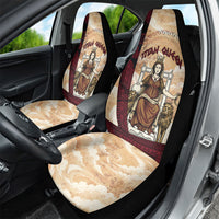 Rhea Titan Queen Mother Gods Car Seat Cover Goddess Rhea Throne Lions Greek Key Art