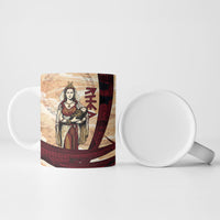 Rhea Titan Queen Mother Gods Ceramic Mug Goddess Rhea Throne Lions Greek Key Art