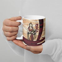Rhea Titan Queen Mother Gods Ceramic Mug Goddess Rhea Throne Lions Greek Key Art