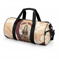 Rhea Titan Queen Mother Gods Duffle Bag Goddess Rhea Throne Lions Greek Key Art
