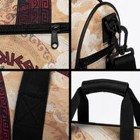 Rhea Titan Queen Mother Gods Duffle Bag Goddess Rhea Throne Lions Greek Key Art