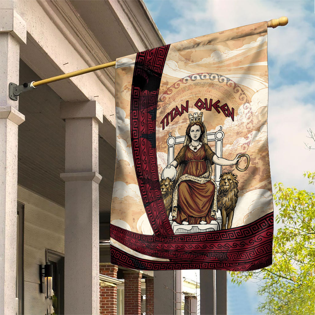 Rhea Titan Queen Mother Gods Garden Flag Goddess Rhea Throne Lions Greek Key Art