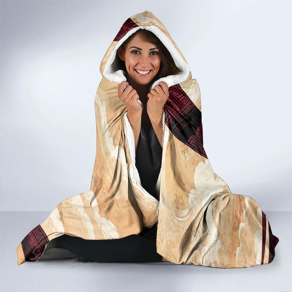 Rhea Titan Queen Mother Gods Hooded Blanket Goddess Rhea Throne Lions Greek Key Art