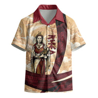 Rhea Titan Queen Mother Gods Kid Hawaiian Shirt Goddess Rhea Throne Lions Greek Key Art