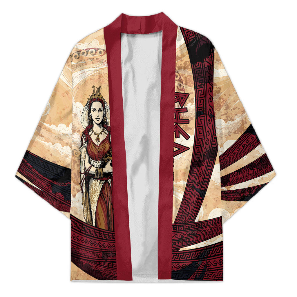 Rhea Titan Queen Mother Gods Kimono Goddess Rhea Throne Lions Greek Key Art