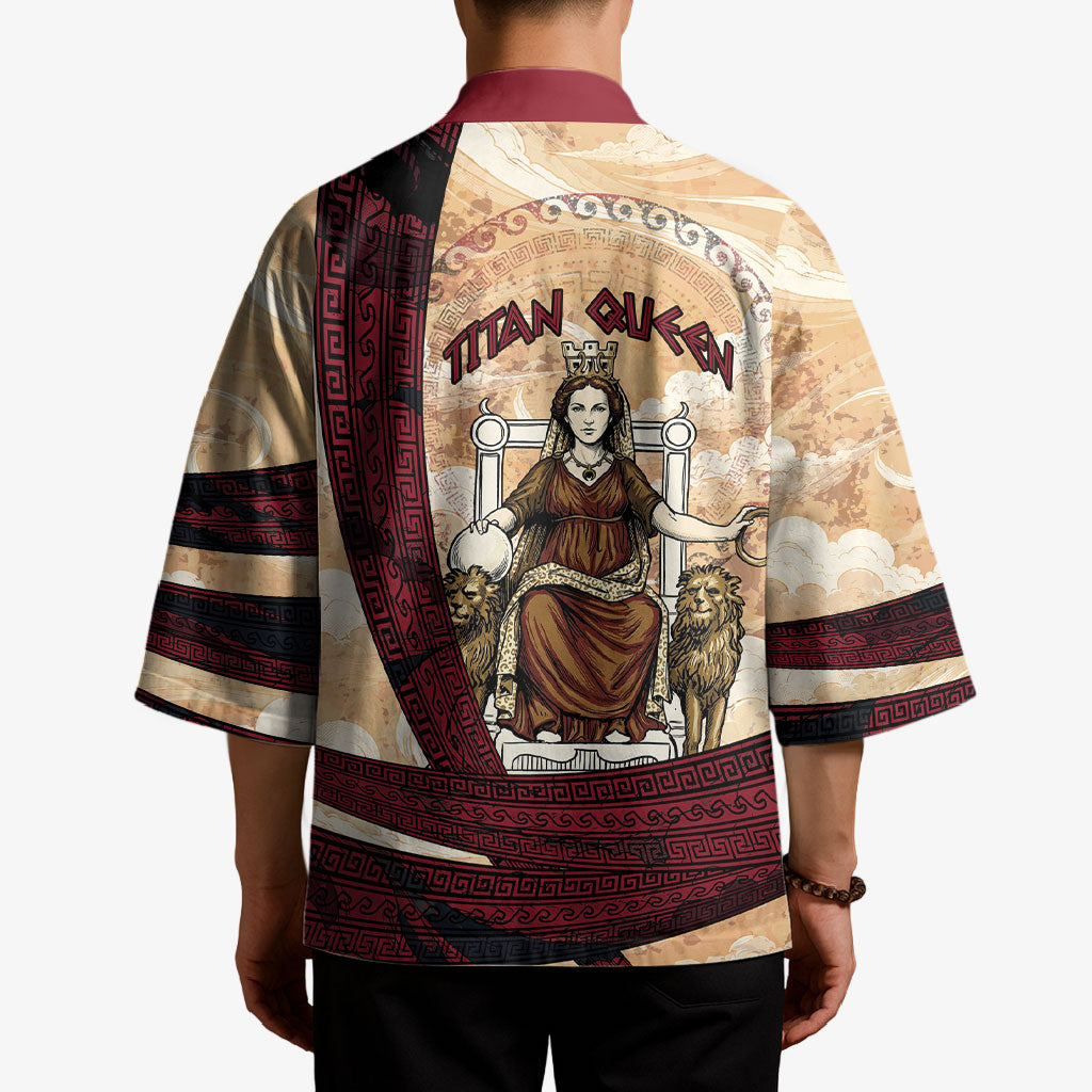 Rhea Titan Queen Mother Gods Kimono Goddess Rhea Throne Lions Greek Key Art