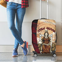 Rhea Titan Queen Mother Gods Luggage Cover Goddess Rhea Throne Lions Greek Key Art