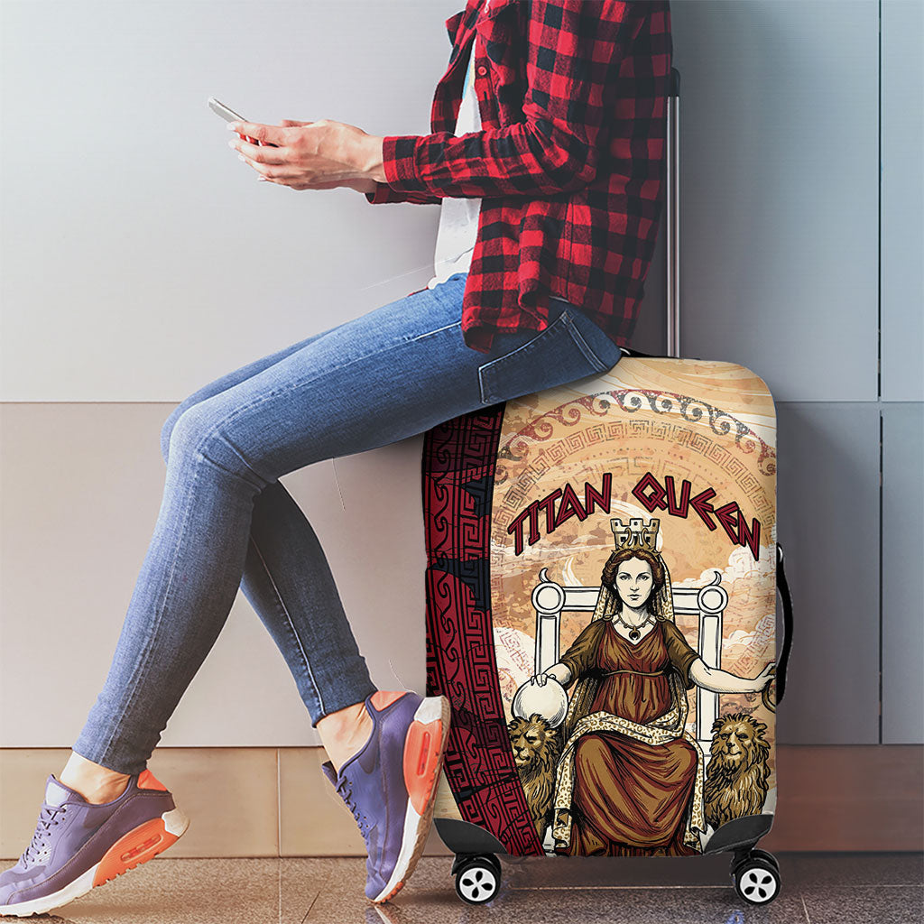 Rhea Titan Queen Mother Gods Luggage Cover Goddess Rhea Throne Lions Greek Key Art
