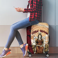 Rhea Titan Queen Mother Gods Luggage Cover Goddess Rhea Throne Lions Greek Key Art
