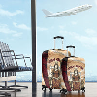 Rhea Titan Queen Mother Gods Luggage Cover Goddess Rhea Throne Lions Greek Key Art