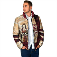 Rhea Titan Queen Mother Gods Padded Jacket Goddess Rhea Throne Lions Greek Key Art