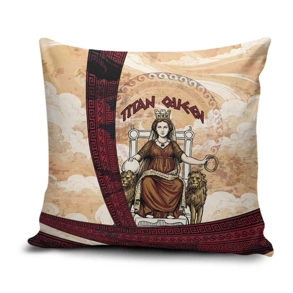 Rhea Titan Queen Mother Gods Pillow Cover Goddess Rhea Throne Lions Greek Key Art