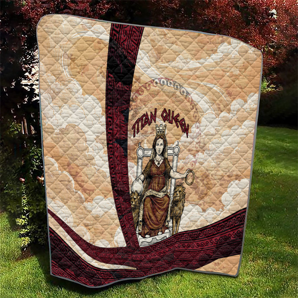 Rhea Titan Queen Mother Gods Quilt Goddess Rhea Throne Lions Greek Key Art