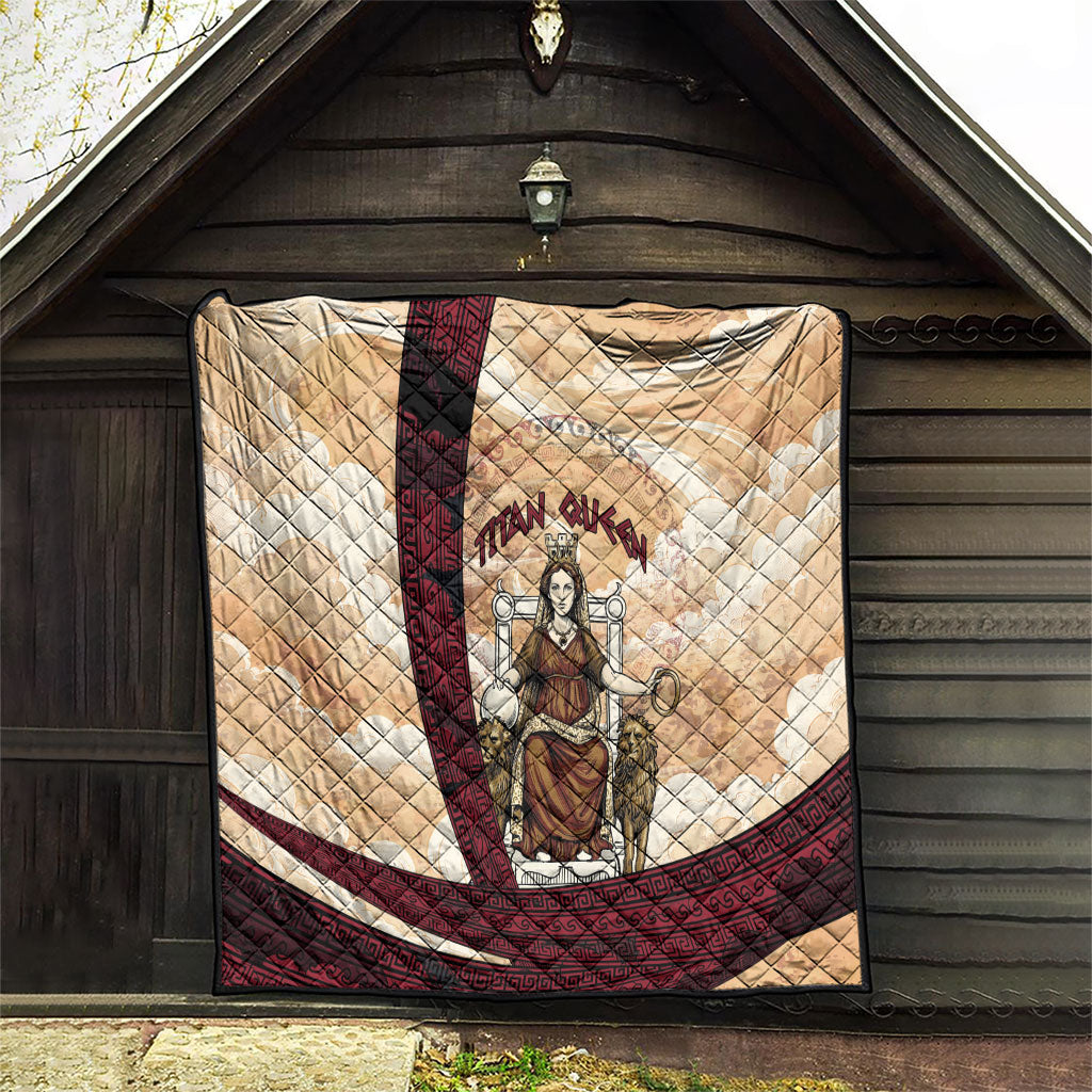 Rhea Titan Queen Mother Gods Quilt Goddess Rhea Throne Lions Greek Key Art