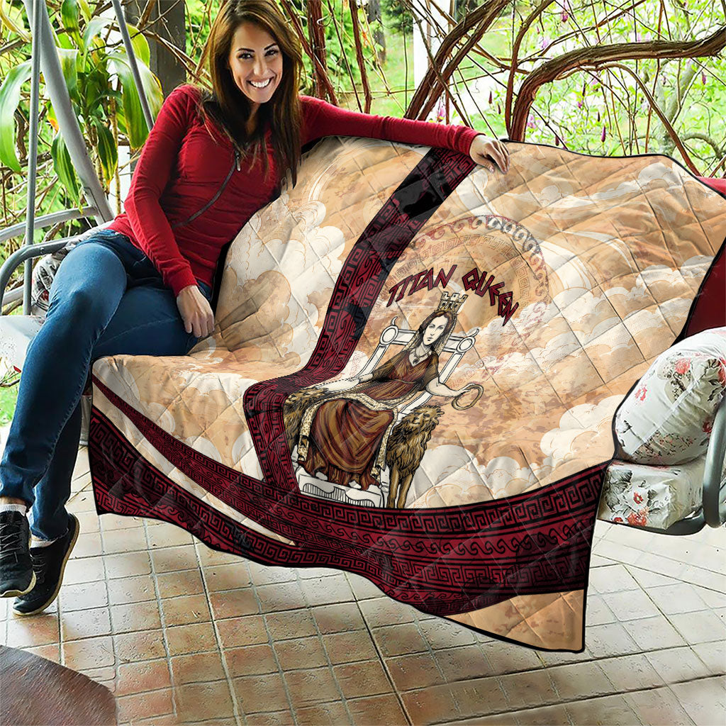 Rhea Titan Queen Mother Gods Quilt Goddess Rhea Throne Lions Greek Key Art