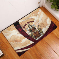 Rhea Titan Queen Mother Gods Rubber Doormat Goddess Rhea Throne Lions Greek Key Art