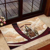 Rhea Titan Queen Mother Gods Rubber Doormat Goddess Rhea Throne Lions Greek Key Art