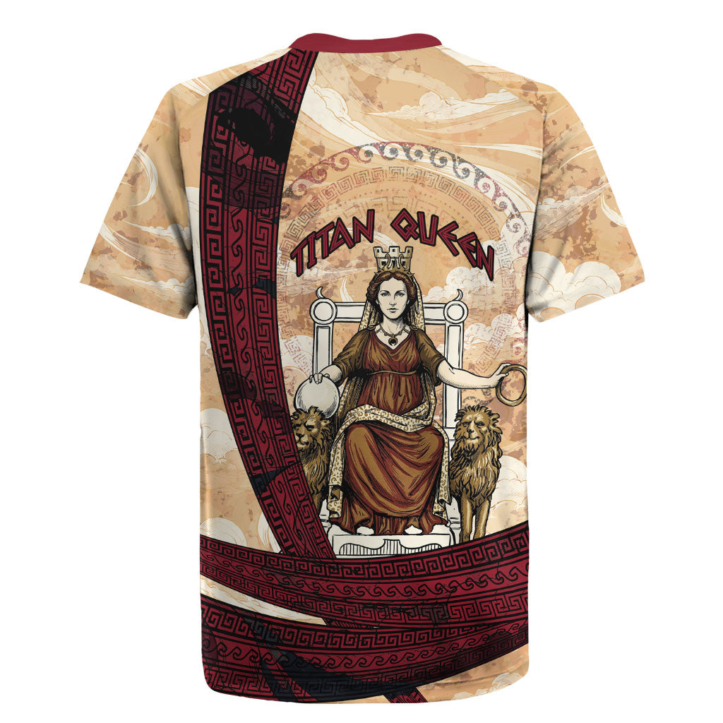 Rhea Titan Queen Mother Gods Rugby Jersey Goddess Rhea Throne Lions Greek Key Art