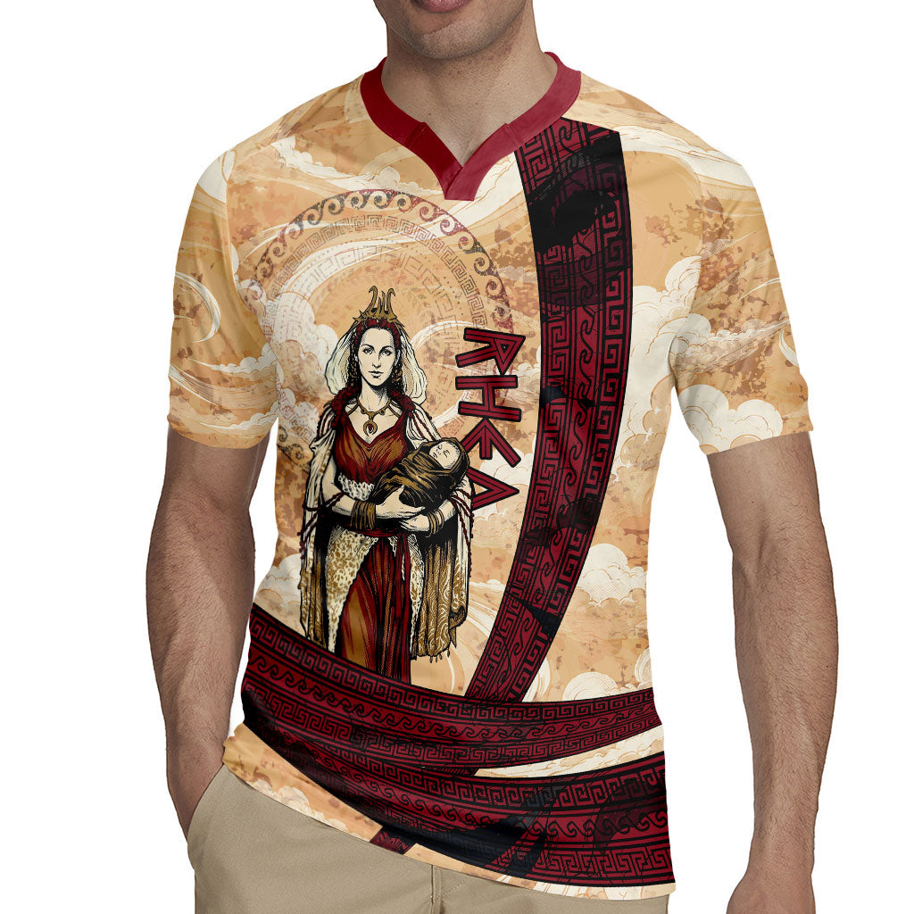 Rhea Titan Queen Mother Gods Rugby Jersey Goddess Rhea Throne Lions Greek Key Art
