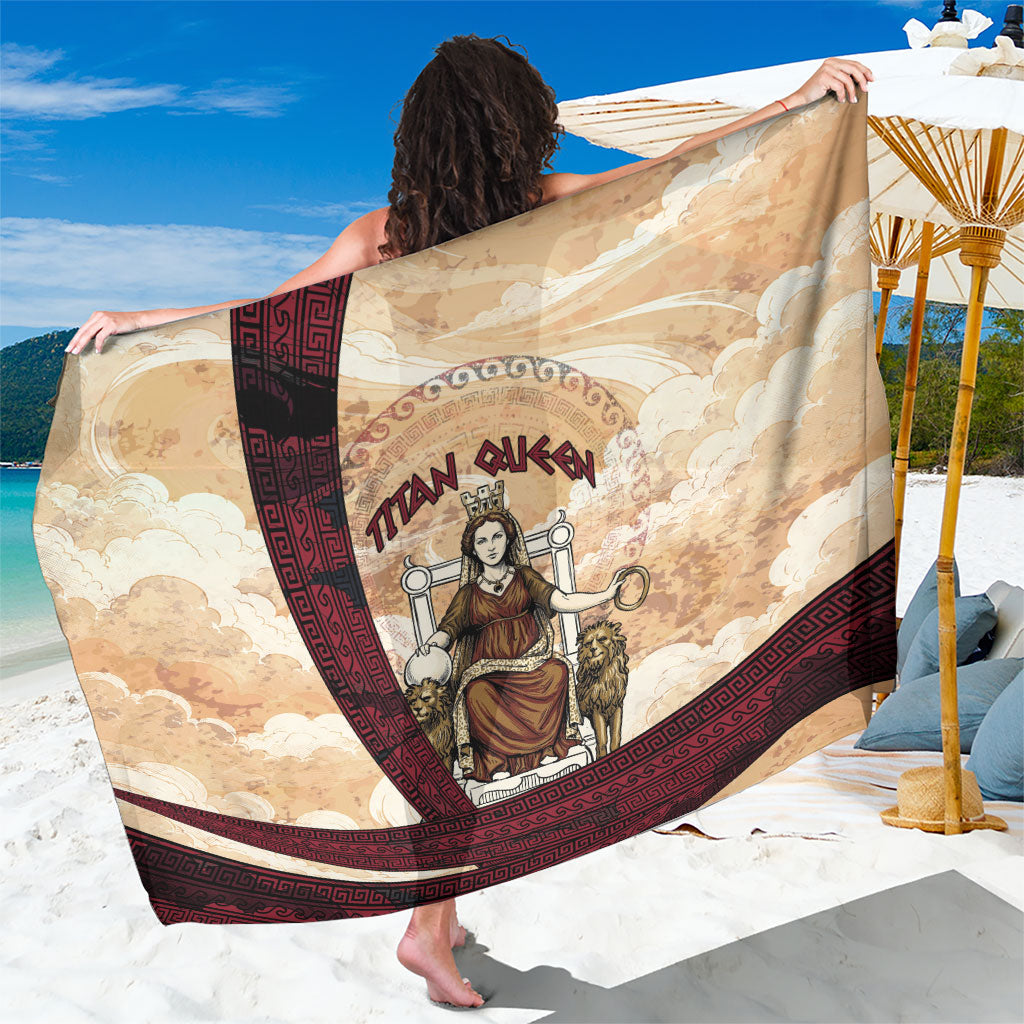 Rhea Titan Queen Mother Gods Sarong Goddess Rhea Throne Lions Greek Key Art