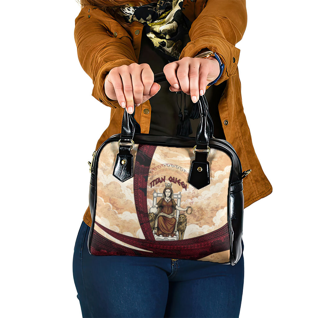 Rhea Titan Queen Mother Gods Shoulder Handbag Goddess Rhea Throne Lions Greek Key Art
