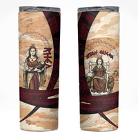 Rhea Titan Queen Mother Gods Skinny Tumbler Goddess Rhea Throne Lions Greek Key Art