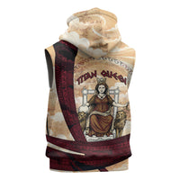 Rhea Titan Queen Mother Gods Sleeveless Hoodie Goddess Rhea Throne Lions Greek Key Art