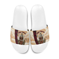 Rhea Titan Queen Mother Gods Slide Sandals Goddess Rhea Throne Lions Greek Key Art
