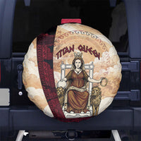 Rhea Titan Queen Mother Gods Spare Tire Cover Goddess Rhea Throne Lions Greek Key Art