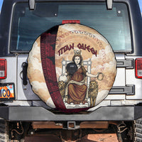 Rhea Titan Queen Mother Gods Spare Tire Cover Goddess Rhea Throne Lions Greek Key Art