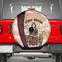 Rhea Titan Queen Mother Gods Spare Tire Cover Goddess Rhea Throne Lions Greek Key Art