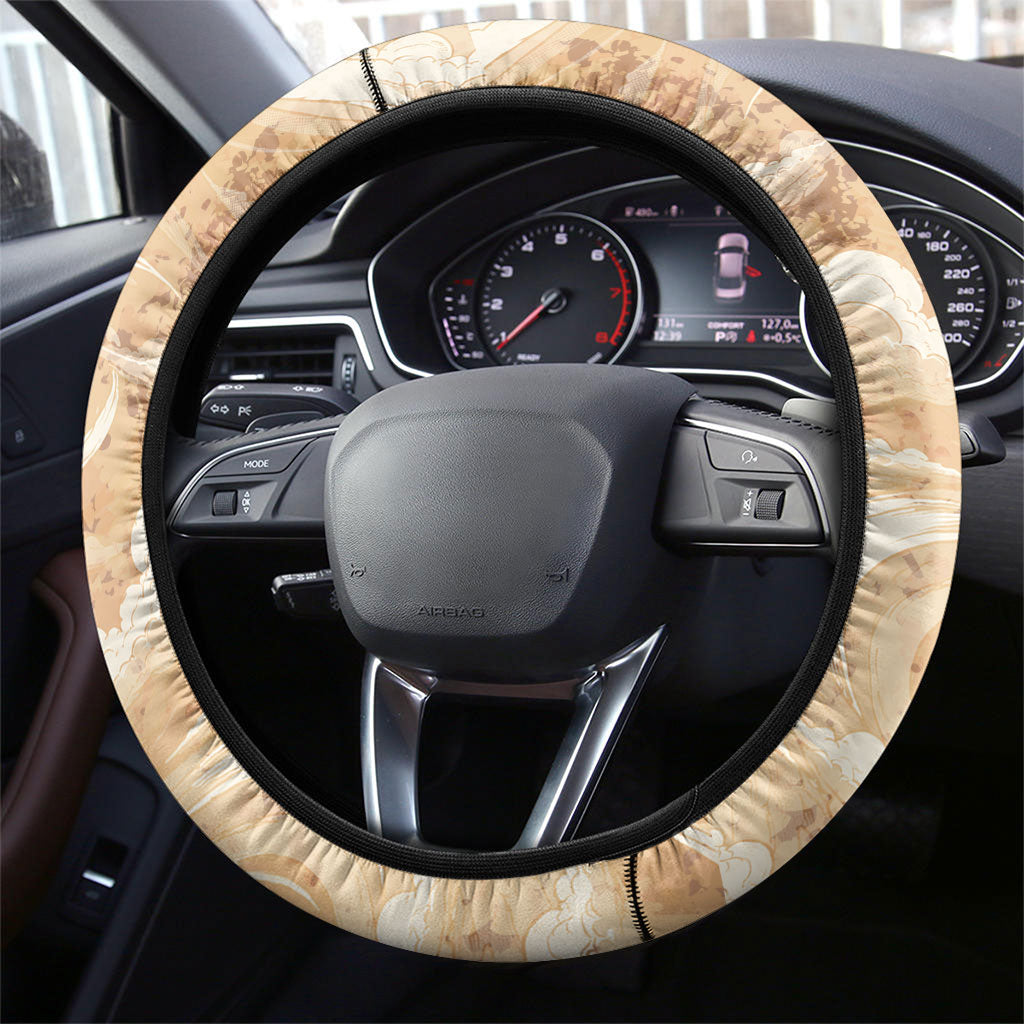 Rhea Titan Queen Mother Gods Steering Wheel Cover Goddess Rhea Throne Lions Greek Key Art