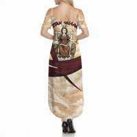 Rhea Titan Queen Mother Gods Summer Maxi Dress Goddess Rhea Throne Lions Greek Key Art