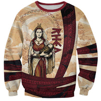 Rhea Titan Queen Mother Gods Sweatshirt Goddess Rhea Throne Lions Greek Key Art