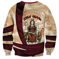 Rhea Titan Queen Mother Gods Sweatshirt Goddess Rhea Throne Lions Greek Key Art