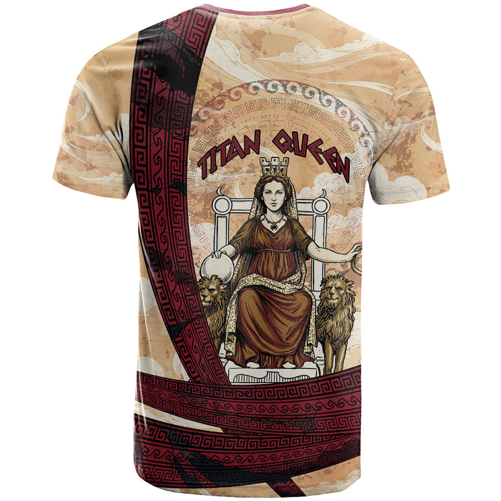 Rhea Titan Queen Mother Gods T Shirt Goddess Rhea Throne Lions Greek Key Art
