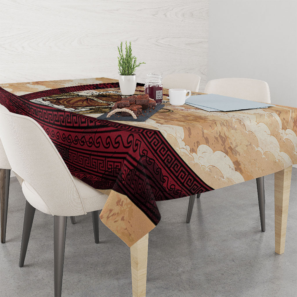Rhea Titan Queen Mother Gods Tablecloth Goddess Rhea Throne Lions Greek Key Art