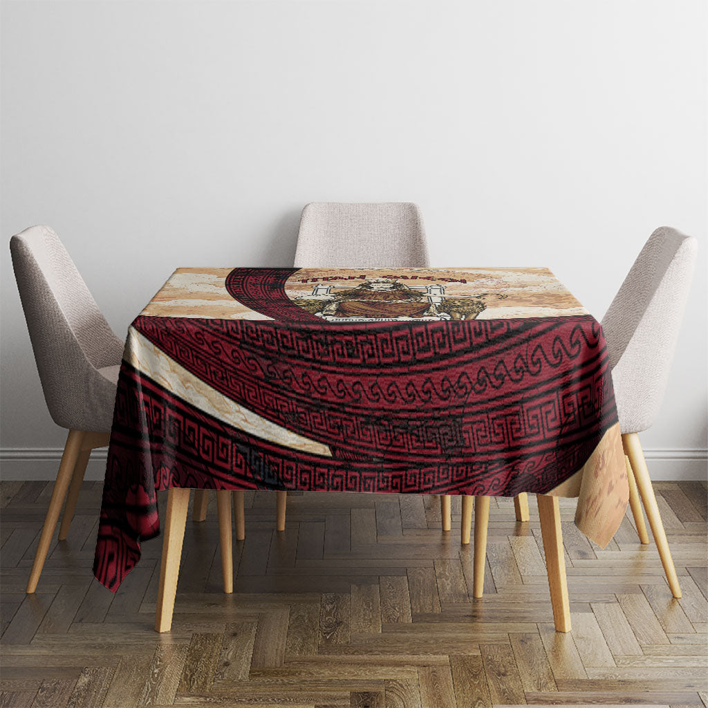Rhea Titan Queen Mother Gods Tablecloth Goddess Rhea Throne Lions Greek Key Art