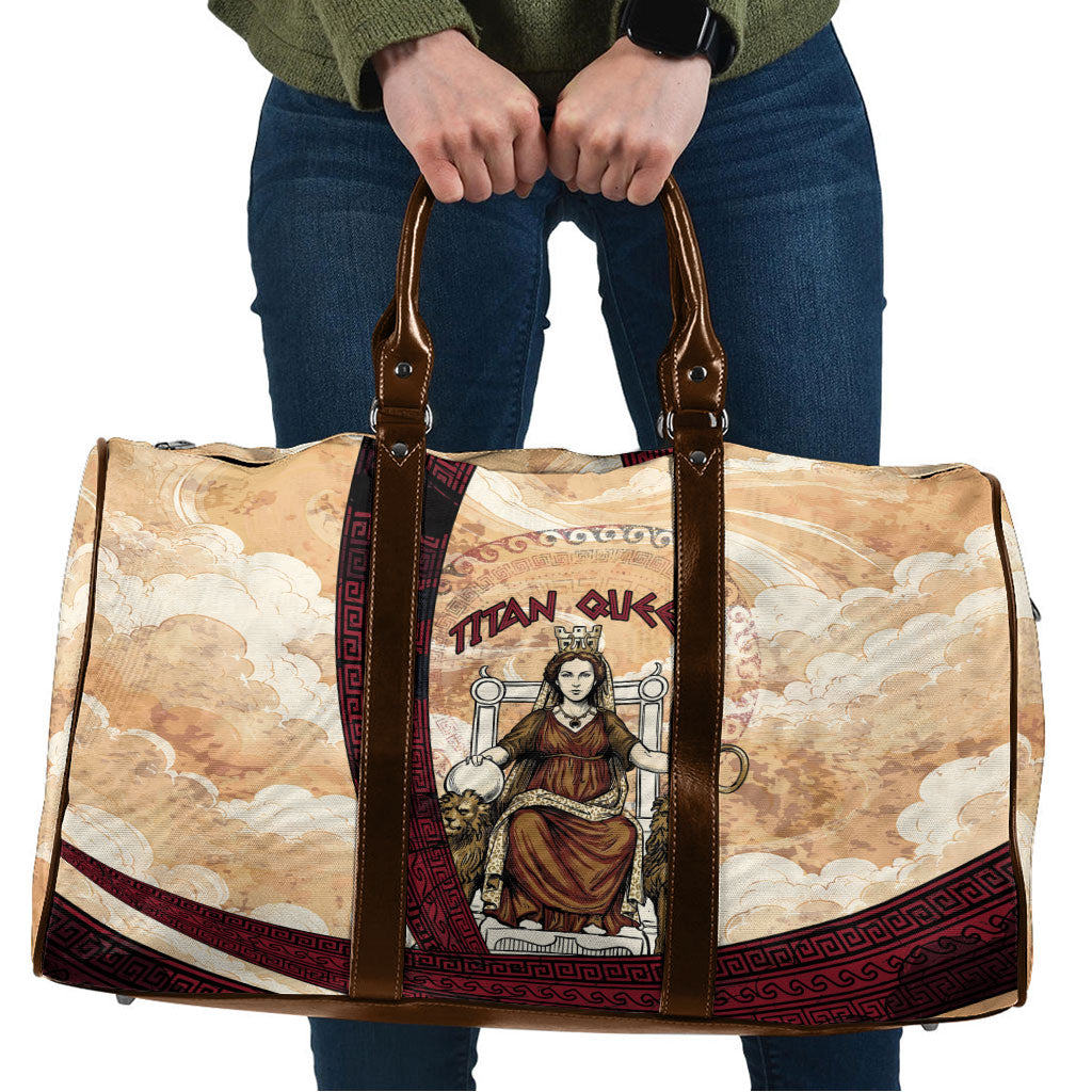 Rhea Titan Queen Mother Gods Travel Bag Goddess Rhea Throne Lions Greek Key Art