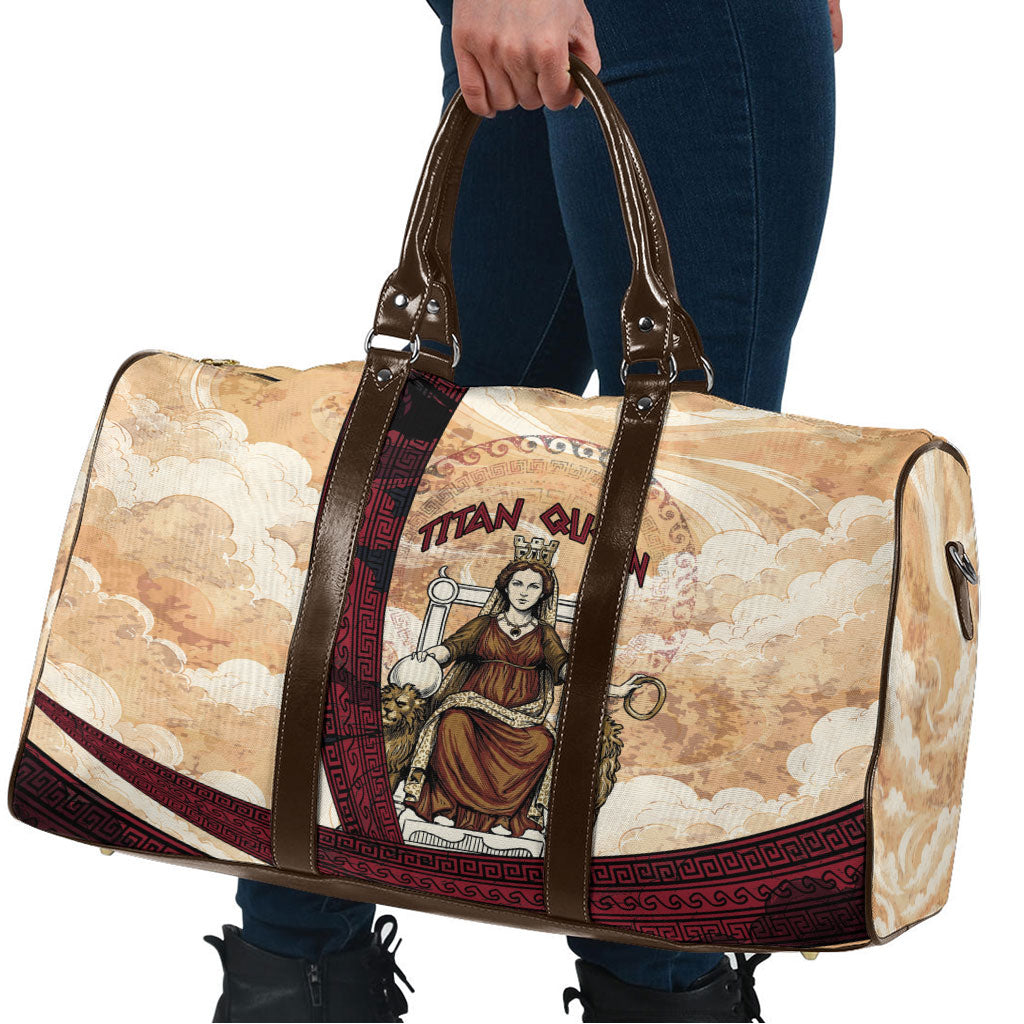 Rhea Titan Queen Mother Gods Travel Bag Goddess Rhea Throne Lions Greek Key Art