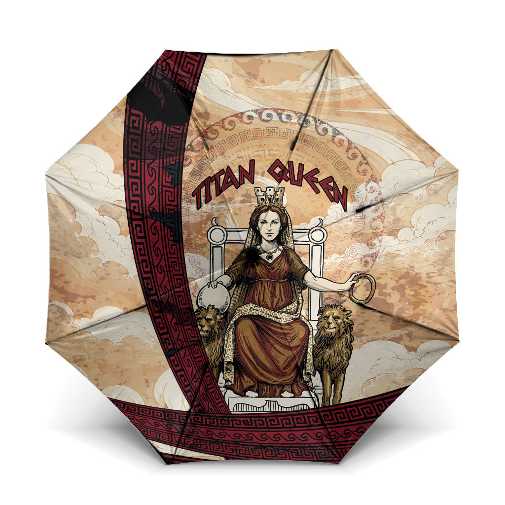 Rhea Titan Queen Mother Gods Umbrella Goddess Rhea Throne Lions Greek Key Art