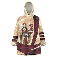 Rhea Titan Queen Mother Gods Wearable Blanket Hoodie Goddess Rhea Throne Lions Greek Key Art