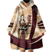 Rhea Titan Queen Mother Gods Wearable Blanket Hoodie Goddess Rhea Throne Lions Greek Key Art