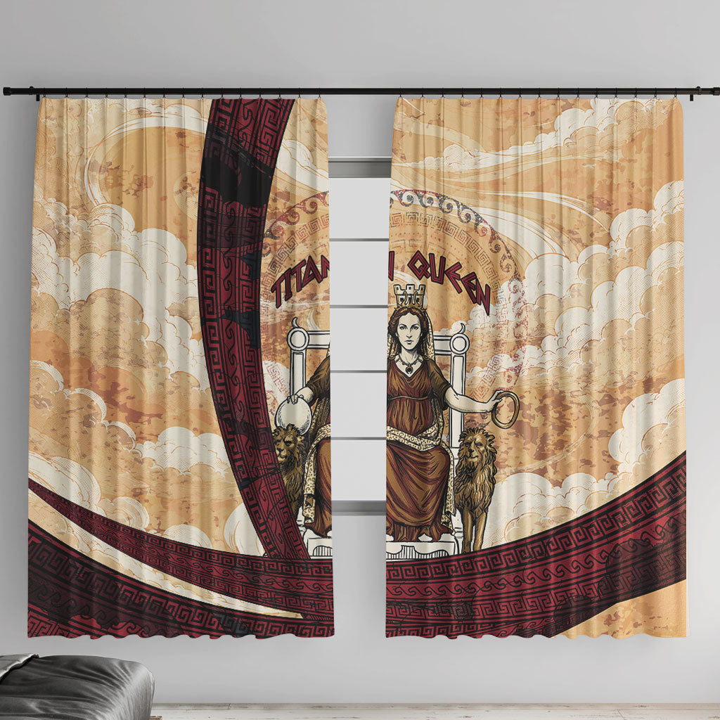 Rhea Titan Queen Mother Gods Window Curtain Goddess Rhea Throne Lions Greek Key Art