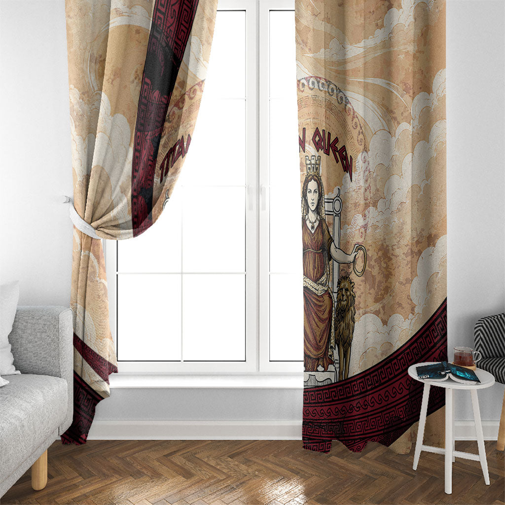 Rhea Titan Queen Mother Gods Window Curtain Goddess Rhea Throne Lions Greek Key Art