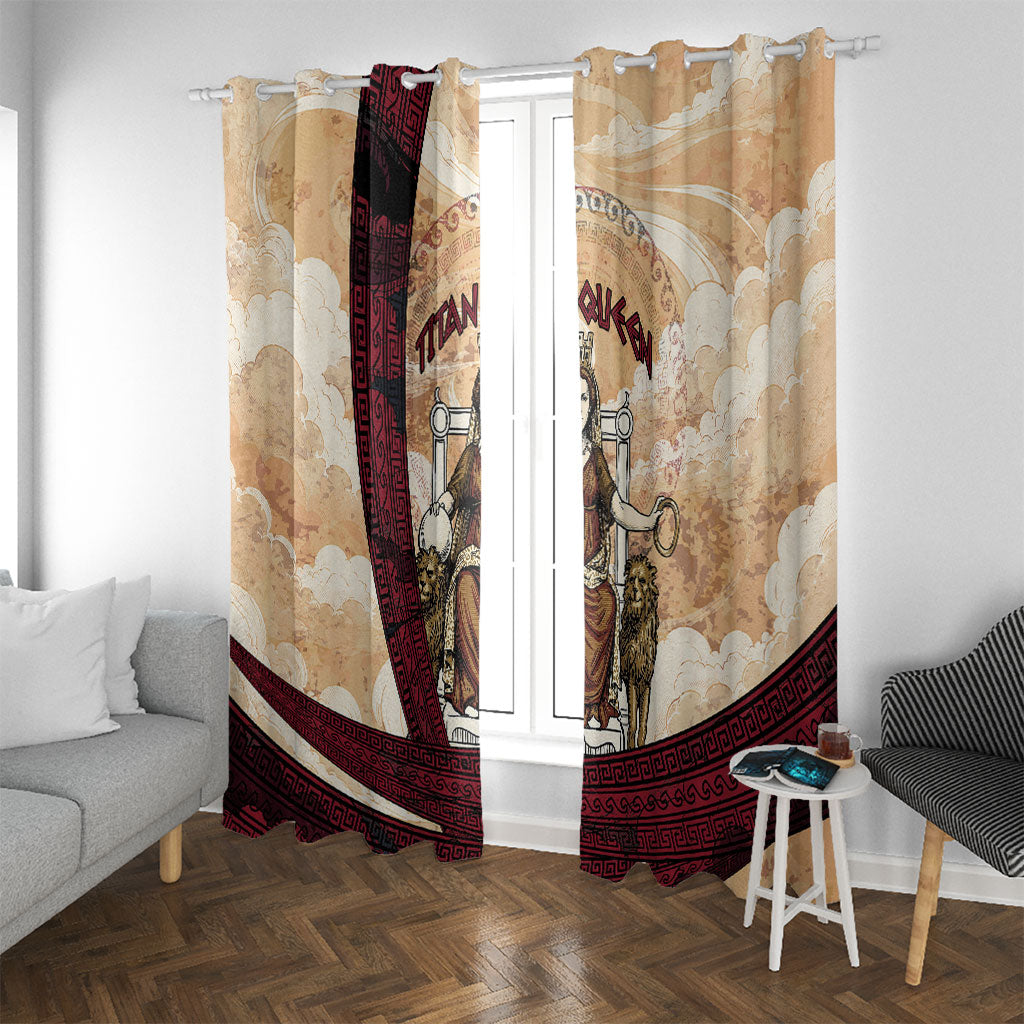 Rhea Titan Queen Mother Gods Window Curtain Goddess Rhea Throne Lions Greek Key Art