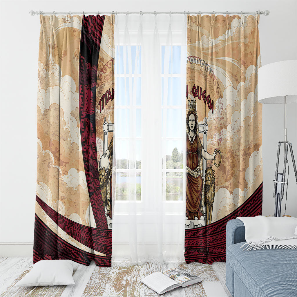 Rhea Titan Queen Mother Gods Window Curtain Goddess Rhea Throne Lions Greek Key Art