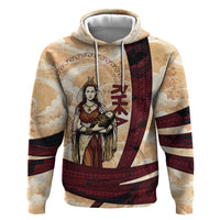 Rhea Titan Queen Mother Gods Zip Hoodie Goddess Rhea Throne Lions Greek Key Art