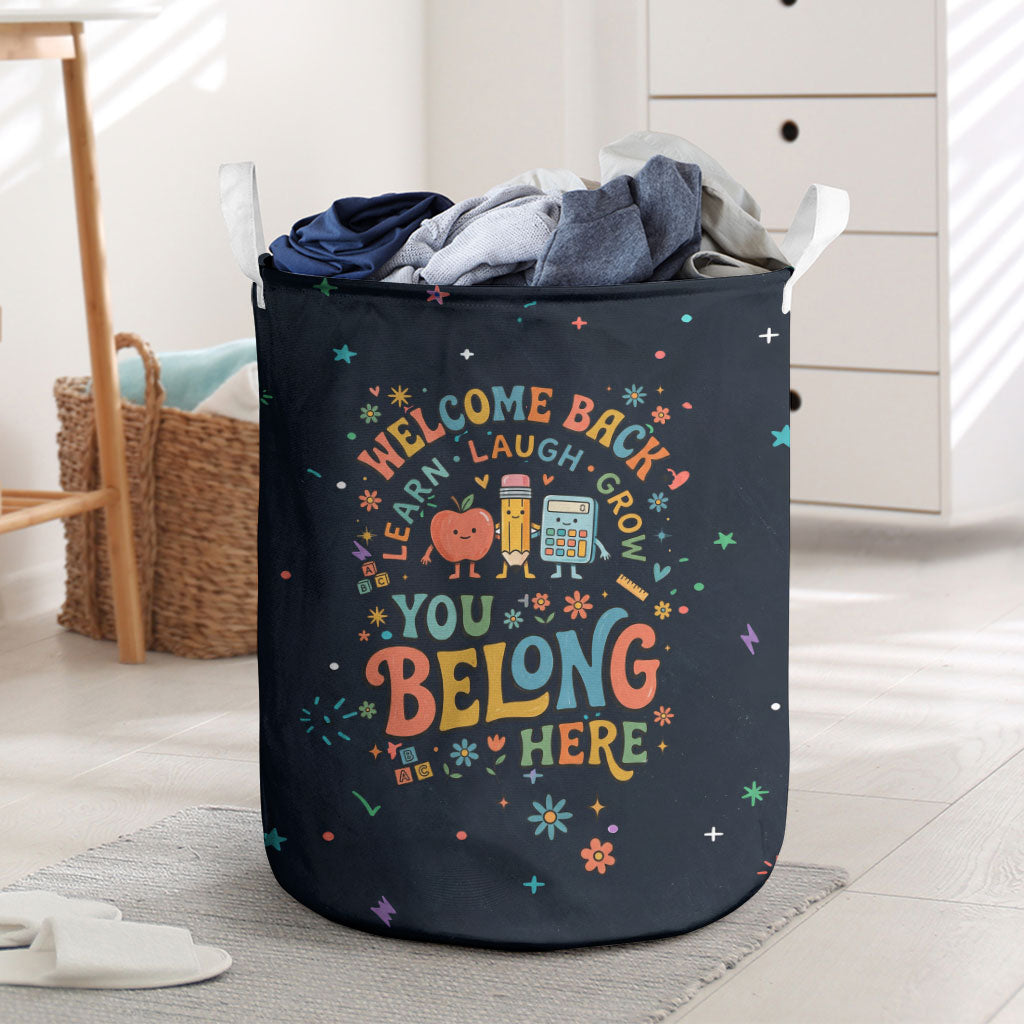 Happy to See Your Face Teacher School Supplies Laundry Basket Welcome Back Teacher You Belong Here